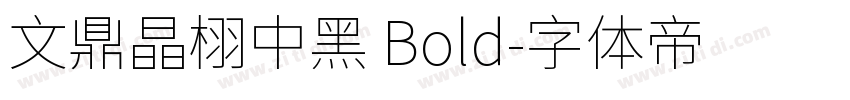 文鼎晶栩中黑 Bold字体转换